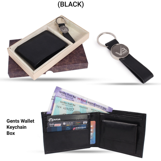 2 In 1 Gift Set Made Of Leatherite Black SL-1047A