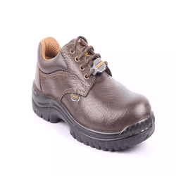 Hillson Argo Leather Low Ankle Steel Toe Brown Work Safety Shoes, Size 07 UK/India
