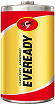 Eveready 1045 Gold D Size Battery | R20 Zinc Carbon for Torches & Radios