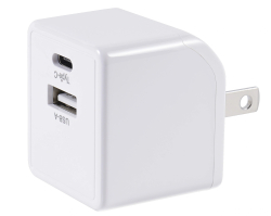 WALL CHARGER DUAL PORT PD3.0 AND QC3.0-WHITE