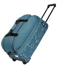 Terra Duffle Trolley Bag,46 L Strolley Duffel Bag - Terra 52 Duffle Trolley Quick Front Pocket Access Detachable Shoulder Strap - Teal - Regular Capacity