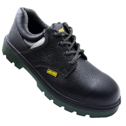 JAMA JS161 Steel Toe Leather Safety Shoes with Rubber Sole for Heat, Oil, Furnace, Welding & Chemical Industries Size 11UK/India