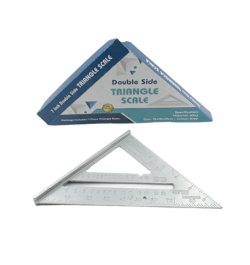 Double-Sided 45° Triangle Ruler – 7-Inch Aluminum Alloy Rafter Square for Home & Industrial Use