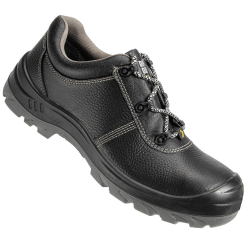 Safety Jogger Bestrun 200 J Steel Toe Safety Shoe Low Ankle PU Sole Black Leather for Industrial Use, Size 12 UK/India