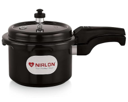 Nirlon Induction and Gas Compatible Classic Hard Anodised Outer Deep Lid Pressure Cooker 5L
