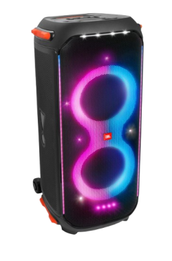 JBL Party Box 710 Bluetooth Party Speaker with Dynamic Music Synced Flashing Club Pattern Lightshow, Pro Sound, Splashproof, Party Box App Personalization, Guitar and Mic 800-Watt RMS, Black)