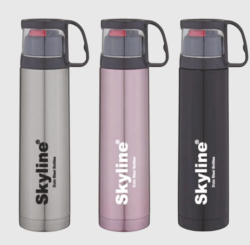 Skyline Double Wall Insulated Stainless Steel Water Bottle – 1000ml for Hot & Cold Beverages