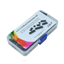 66PCS IC Chip Holder IC Socket Chip Base Box Flat Foot 8 Specifications 6P-28P Kit