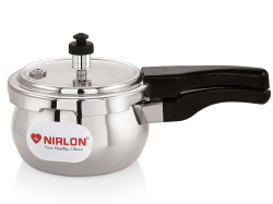 Nirlon Handi Outer Deep Lid Aliminium Pressure Cooker 3lt