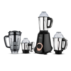 Bajaj Military Glamore 1000W Jet Black Mixer Grinder with 4 Jar
