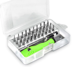 32 in 1 Mini Screwdriver Bits Set with Magnetic Flexible Extension Rod