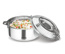 Milton Galaxia 1.2L Stainless Steel Casserole – Insulated Hot & Cold Serving Bowl | Silver
