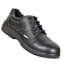 Coffer Safety M2001 Leather Black Steel Toe Men's Safety Shoes, 10UK/India