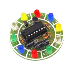 CD4017 Colorful Voice Control Rotating LED Light Kit