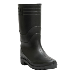 Hillson Welcome Black Plain Toe Rainwear Gumboot Height 12 Inch, Size 10 UK/India
