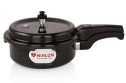 Nirlon Induction and Gas Compatible Classic Hard Anodised Outer Deep Lid Pressure Cooker 5.5L