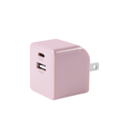 WALL CHARGER DUAL PORT PD3.0 AND QC3.0-PINK