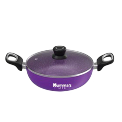 Mumma's Life Non Stick Kadhai 26cm | Large Deep Frying Pan | Family Size Kadhai