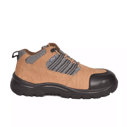 Allen Cooper Steel Toe Safety Shoes Low Ankle PU Sole Size 07 UK/India Brown, AC-9005