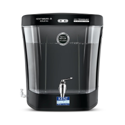 KENT Grand RO Water Purifier | Advanced RO Tech for Sabse Shudh Paani | RO+UF+TDS Control + UV LED Tank | 8L | 20LPH Flow | Ideal for Borewell/Tanker/Municipal Water | Largest Service Network | Black