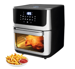 KENT Digital Air Fryer Oven 12L | 1800W | 360° Rapid Heat Circulation | 10 Preset Menus | Bake, Grill & Roast | Digital Display & Touch Control Panel | Dehydration & Rotisserie Function, Multi