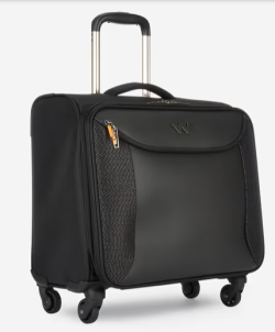 Wildcraft ON Series 45 cm Overnighter Trolley & Briefcase | 4-Wheel Carry-On | Black | Dual Use