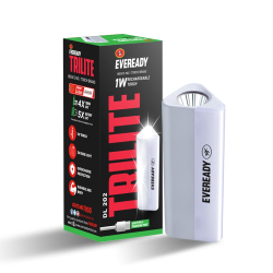 Eveready DL 202 TRILITE 1W LED Rechargeable Flashlight with Sidelight | Fast USB Charging