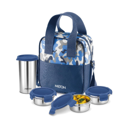 Milton Camo Feast Stainless Steel Tiffin – 3 Containers + 1 Tumbler