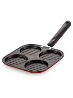 Nirlon Aluminium  Non-Stick Gas Compatible Casting Uttapum Pan- 4 Cavity