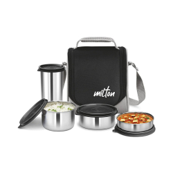 Milton Tasty Lunch 4 Combo Deluxe – Stainless Steel Lunch Box Set
