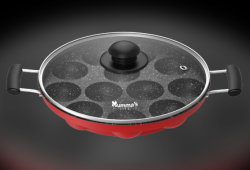 Mumma's Life Appampatra Glass Lid | See-Through Appam Pan | Modern Appam Maker