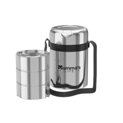 Mumma's Life Steelo Lunch Box | 3x440ml Leak-Proof Bento Box | Adult & Kids