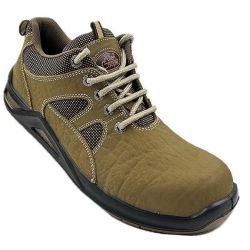 Allen Cooper ACL-11694 High Perfoemance Beige Leather Fiber Toe Safety Shoes, Size-12UK/India