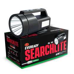 Eveready DL 95 SEARCHLITE 3W Rechargeable Torch | 4 Modes & Shoulder Strap | Fast USB Charging