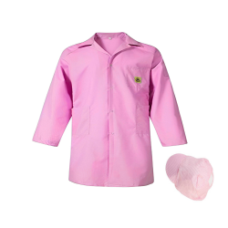 ESD appron/Cap pink