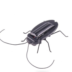 Solar Powered Vibrating Black Cockroach Bug