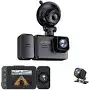 AUSHA 3 Channel Dash Cam for Cars with 2.5K Video & WiFi