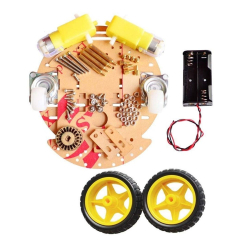 2WD Mini Round Double-Deck Smart Robot Car Chassis DIY Kit