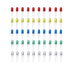100pcs 5mm Light Assorted Kit DIY LEDs Set (20 LEDs x White Yellow Red Green Blue)