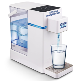 KENT Instant Drinking Water Heater 2.2L| Instantly Heat Pure to Hot Water, Temperature Selection 45° to 100° Celsius, Quantity Output 150ml to 460ml, Digital Touch Panel, Child Lock Feature, White