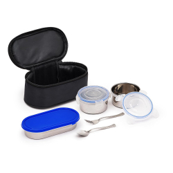 Mumma's Life Muski Pouchy Box | 3 Pc Winking Face Lunch Box | 360ml Containers