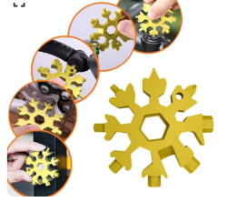 18-in-1 Snowflake Multi-Tool – Portable Bottle Opener, Screwdriver & Wrench