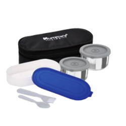 Mumma's Life Moody Pouchy Box | 3 Pc Trendy Lunch Box | Versatile Food Containers