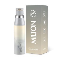 Milton Steel Sublime 900 | Double Wall SS Bottle, Leak Proof | Hot & Cold Insulated