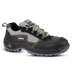 Euro Security Energy Suede Leather Steel Toe Grey Safety Shoes with Double Density PU Sole, Size 05 UK/India