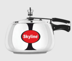 Skyline 3 Litre Stainless Steel Pressure Cooker – Induction Base with Sandwich Bottom for Efficient Cooking