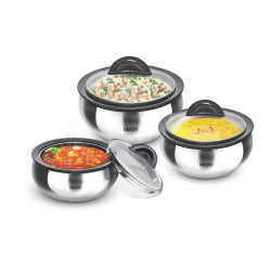 MILTON Clarion 3pcs Gift Set - Double Wall PU Insulated Stainless Steel Casseroles
