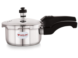 Nirlon Steelcraft Stainless Steel outer Lid Sandwich Bottom Pressure Cooker 1.5lt