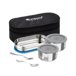 Mumma's Life Sophia Pouchy Box | 3 Pc Bento Lunch Box | Elegant Food Containers