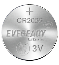 Eveready CR2025 3V Lithium Coin Battery | for Watches, Key Fobs & Medical Devices